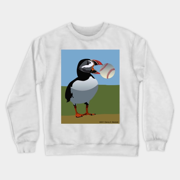 Puffin Pitcher Crewneck Sweatshirt by dennye